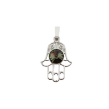 Load image into Gallery viewer, Hamsa Hand Pendant (Black Diamond)
