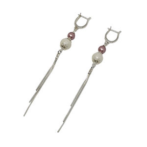 Earrings Swarovski cotton pearl