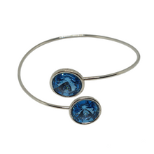 Load image into Gallery viewer, Bracelet with Swarovski crystals AQUAMARINE
