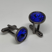 Cargar imagen en el visor de la galería, Gemelos con cristales Swarovski MAJESTIC BLUE
