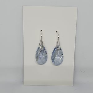 Crystal Drop Earrings (Blue Shade)