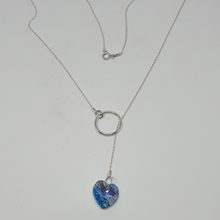 Load image into Gallery viewer, Silver necklace with Swarovski heart pendant

