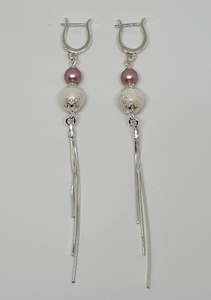 Earrings Swarovski cotton pearl