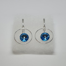 Load image into Gallery viewer, Earrings Swarovski crystals AQUAMARINE
