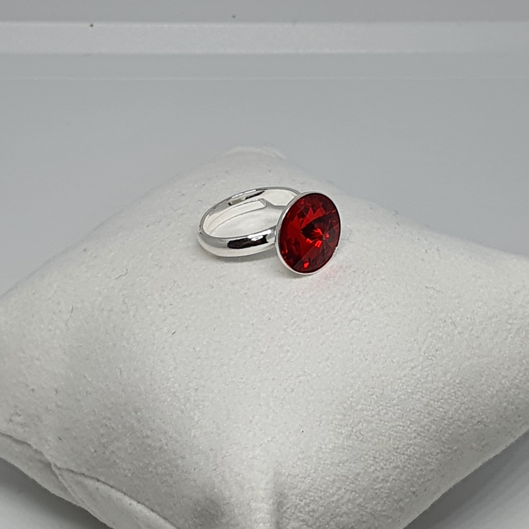 Silver ring with Swarovski crystal LIGHT SIAM