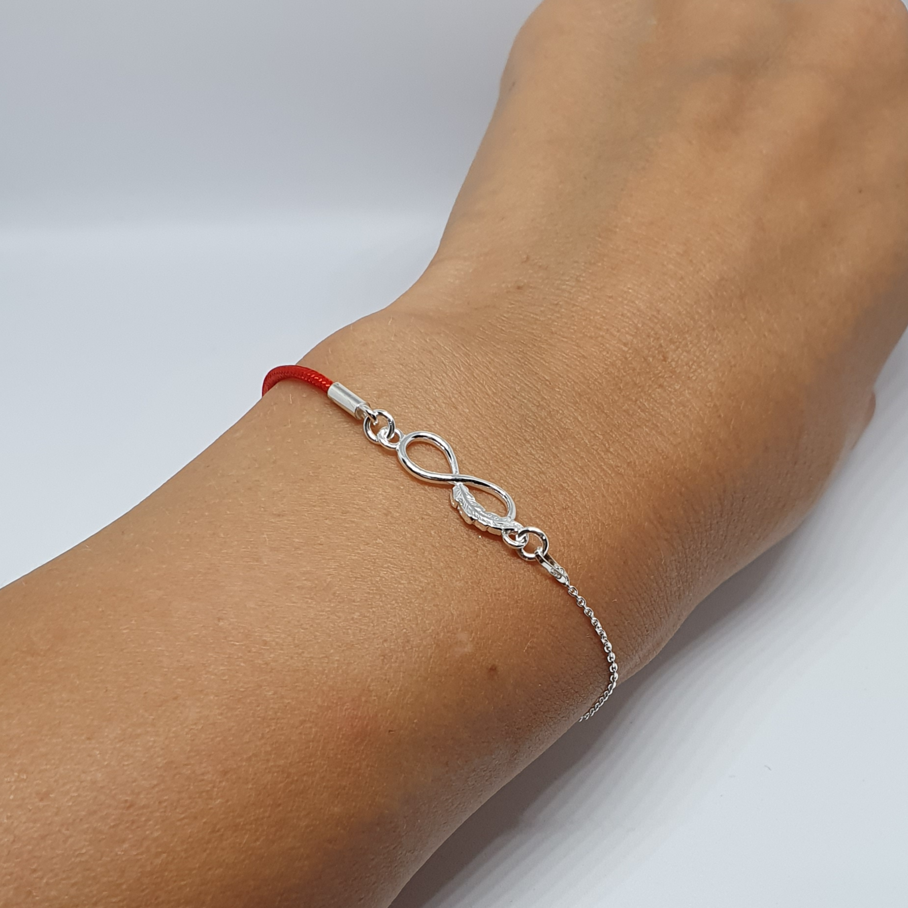 Infinity Silver macrame bracelet - | Mali's Canadian Handmade Jewelry