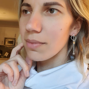 Silver earrings with stars