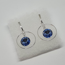 Load image into Gallery viewer, Earrings Swarovski crystals LIGHT SAPPHIRE
