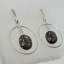 Load image into Gallery viewer, Earrings Swarovski crystals BLACK PATINA
