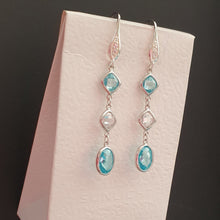 Load image into Gallery viewer, Silver &quot;Snow queen&quot; earrings
