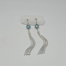 Load image into Gallery viewer, Silver tassel stud earrings

