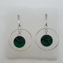 Load image into Gallery viewer, Earrings Swarovski crystals EMERALD
