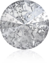 Load image into Gallery viewer, Round silver cufflinks with Swarovski crystals.

