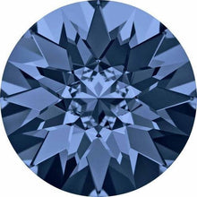Load image into Gallery viewer, Round silver cufflinks with Swarovski crystals.
