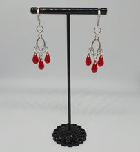 Load image into Gallery viewer, Silver Chandelier earrings with Swarovski
