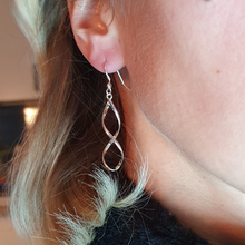 Load image into Gallery viewer, Silver spiral earrings
