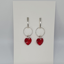 Load image into Gallery viewer, Earrings Heart of Crystal
