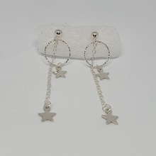 Load image into Gallery viewer, Silver earrings with stars
