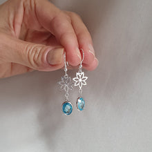 Load image into Gallery viewer, Silver earrings with zirconia

