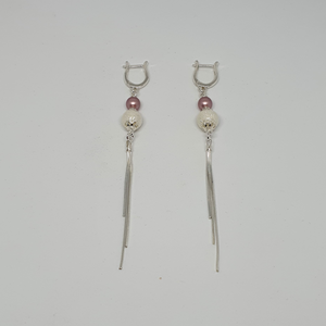 Earrings Swarovski cotton pearl
