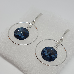 Earrings Swarovski crystals DENIM BLUE